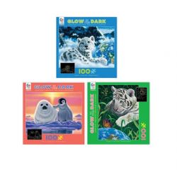 CEACO CASSE-TÊTE 100PCS - BRILLANT DANS L'OBSCURITÉ ANIMAUX ASST #CEA 1619